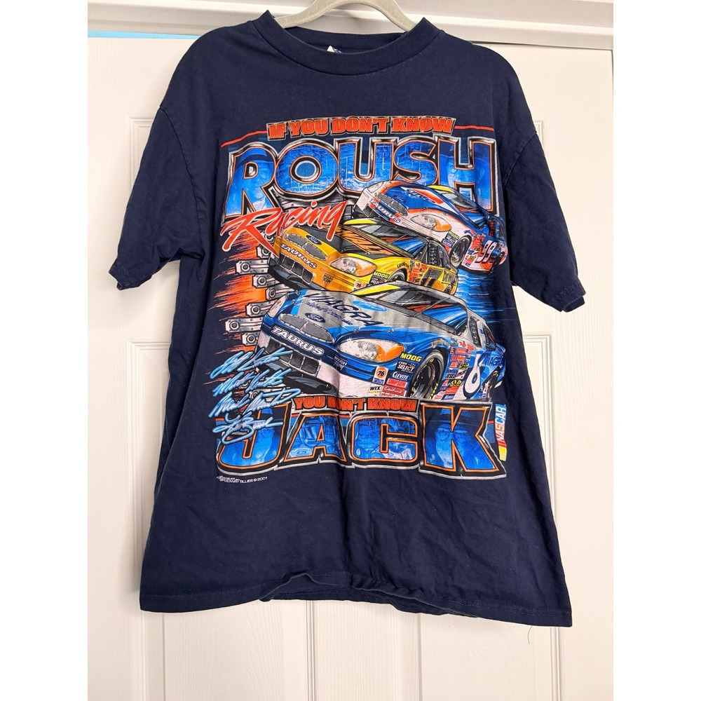 Vintage 2001 Roush Racing "If You Don't Know Jack" graphic t-shirt
